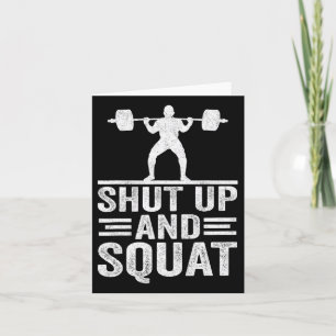 Shup and Squat Funny Workout Gym Bodybuilding E Karte
