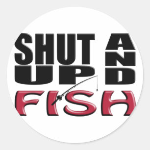 SHUP UND FISH RUNDER AUFKLEBER