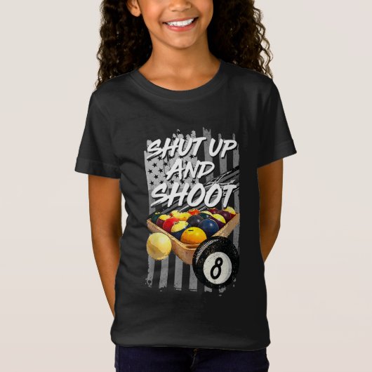 Shup und Shoot Billiard 8 Ball Pool Player T-Shirt (Vorderseite)