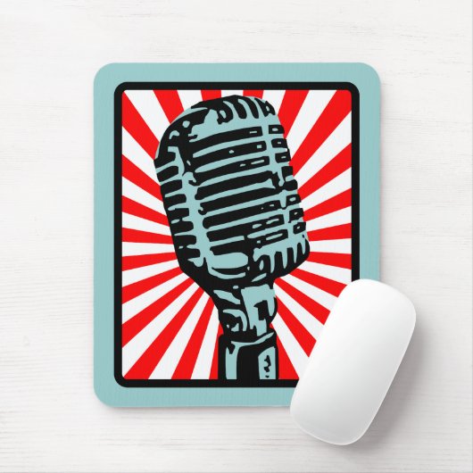 Shure 55S Vintages Mikrofon Mousepad (Mit Mouse)