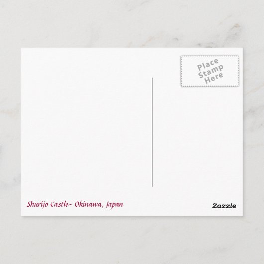 Shuri Castle Postkarte (Rückseite)