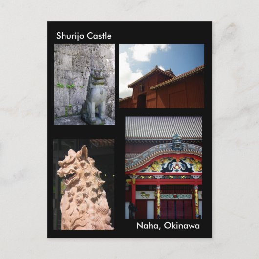 Shurijo Castle /Greetings from Okinawa, Japan Postkarte (Vorderseite)
