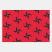Shuriken Design Geburtstagsparty Geschenkpapier Set (Vorderseite)