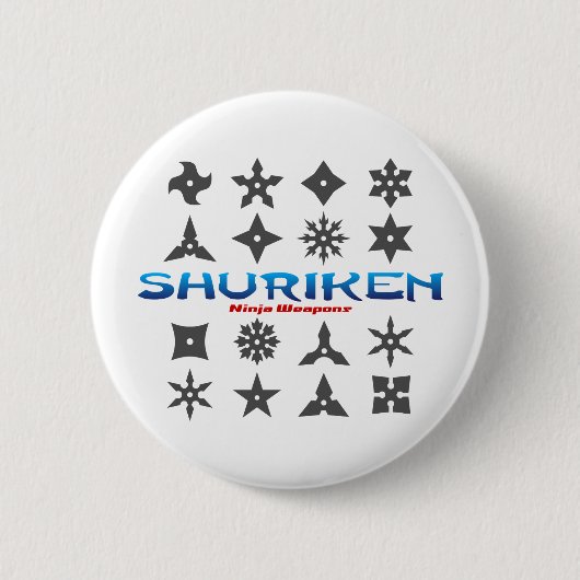 Shuriken Ninja Waffen Button (Vorderseite)