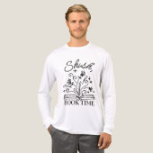 Shush, Book Time | Books Lover Tri-Blend Shirt (Vorderseite komplett)