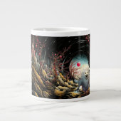 Shush Es ist mir Zeit, fantisy weißer Igel Jumbo-Tasse (Vorderseite)