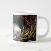 Shush Es ist mir Zeit, fantisy weißer Igel Jumbo-Tasse (Rechts)