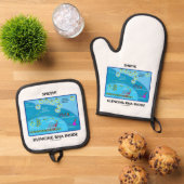 Shush! Silencing RNA Inside Biology Humor Ofenhandschuh & Topflappen-Set (Oben Unten)