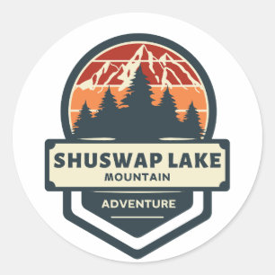 Shuswap Bergspitze Klettern und Wandern Runder Aufkleber