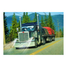 Shuswap Cargo Freight Truck Highway Art