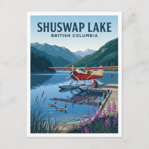 Shuswap Lake, British Columbia Salmon Arm Kanada Postkarte