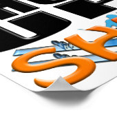 SHUT UND SHRED (Schneeschuhwandern) Poster (Ecke)