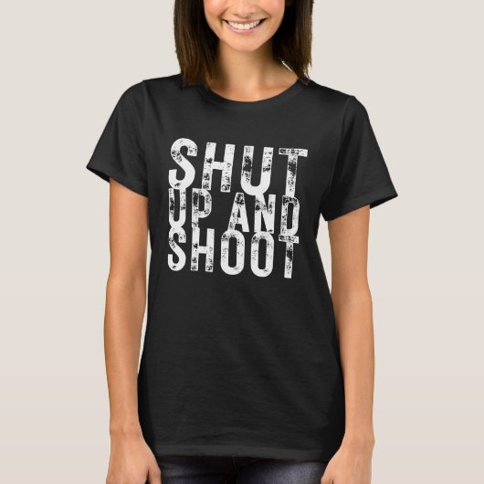 Shut Up and Shoot Billiard 8 Ball Pool Player  Hun T-Shirt (Vorderseite)