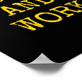 Shut Up And Work Funny Motivational Quote Poster (Ecke)