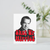 Shut Up Hippie - Richard Nixon Postkarte (Stehend Vorderseite)