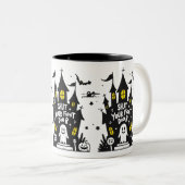 Shut Your Front Door Mug – Haunted House Ghost Zweifarbige Tasse (VorderseiteRechts)