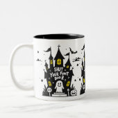 Shut Your Front Door Mug – Haunted House Ghost Zweifarbige Tasse (Links)