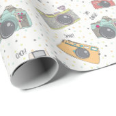 Shutterbugkamera-Packpapier Geschenkpapier (Rolleneckpunkt)