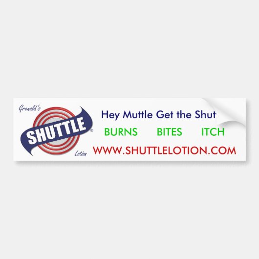 shuttle1, BRÄNDE      BEISST      JUCKEN,    he Autoaufkleber (Vorne)