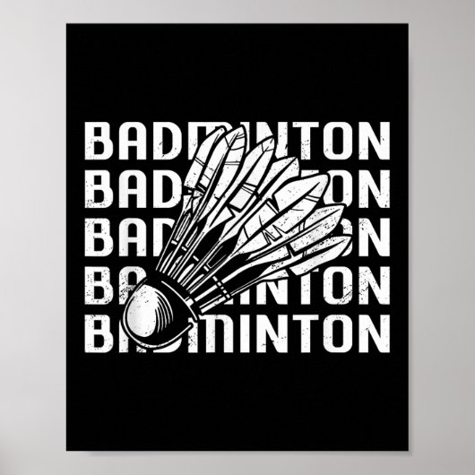 Shuttle Badminton Player 0 Poster (Vorne)