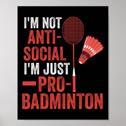Shuttle Badminton Player 6 Poster (Vorne)
