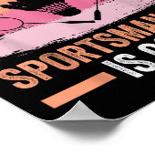 Shuttle Badminton Player 7 Poster (Ecke)