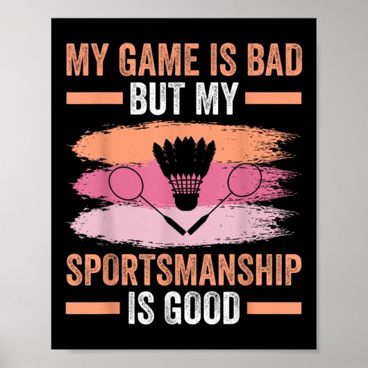 Shuttle Badminton Player 7 Poster (Vorne)