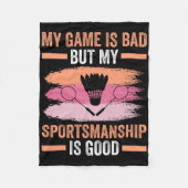 Shuttle Badminton Player 9 Fleecedecke (Vorderseite)