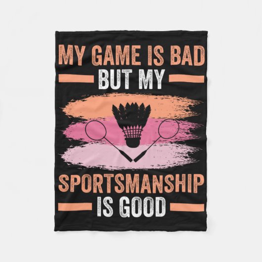 Shuttle Badminton Player 9 Fleecedecke (Vorderseite)