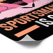 Shuttle Badminton Player 9 Poster (Ecke)