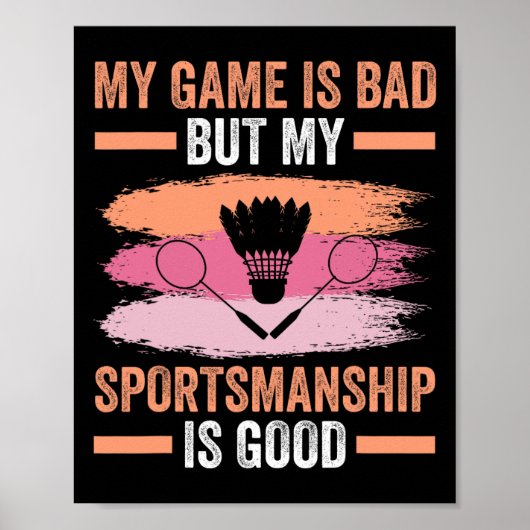 Shuttle Badminton Player 9 Poster (Vorne)