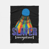 Shuttle Badminton Player Angebot Fleecedecke (Vorderseite)