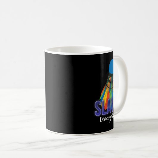 Shuttle Badminton Player Angebot Kaffeetasse (VorderseiteRechts)