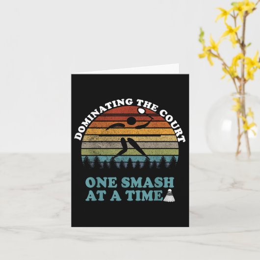 Shuttle Badminton Player Angebot Karte (Gelbe Blume)