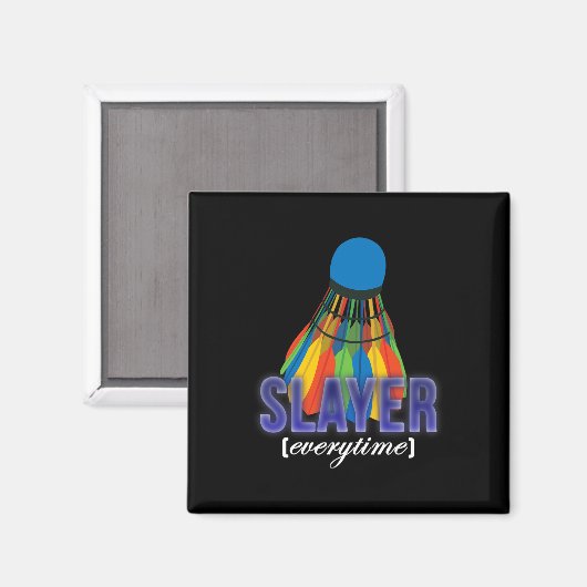 Shuttle Badminton Player Angebot Magnet (Vorderseite/Rückseite)