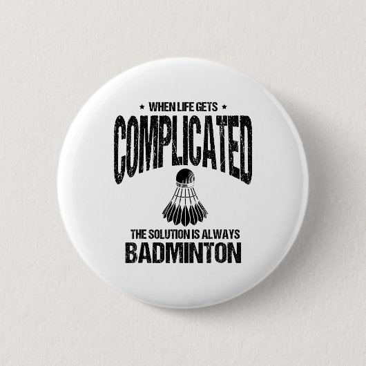 Shuttle Badminton Player Button (Vorderseite)