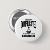 Shuttle Badminton Player Button (Vorne & Hinten)