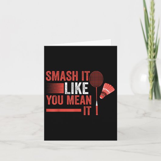 Shuttle Badminton Player Karte (Vorderseite)