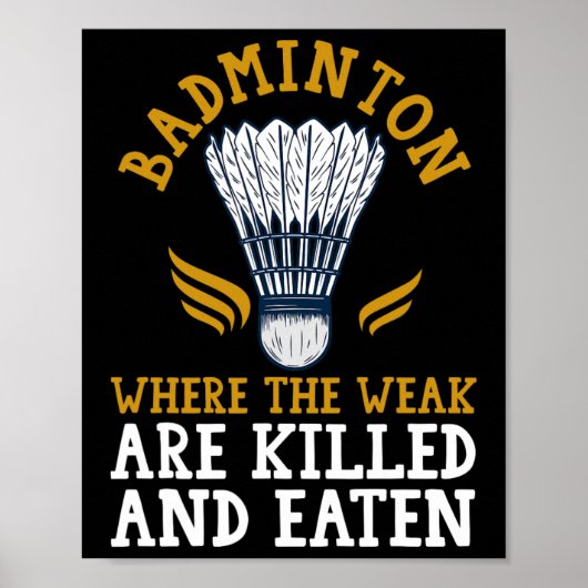 Shuttle Badminton Player Poster (Vorne)