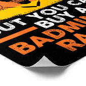 Shuttle Badminton Player Poster (Ecke)