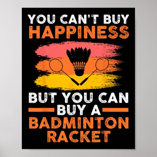 Shuttle Badminton Player Poster (Vorne)