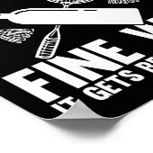 Shuttle Badminton Player Poster (Ecke)
