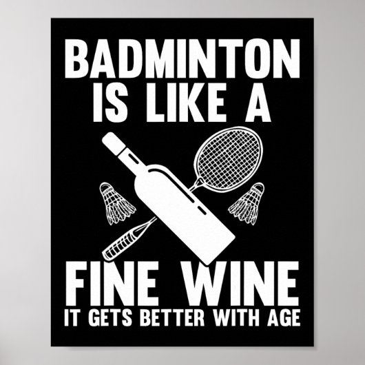 Shuttle Badminton Player Poster (Vorne)