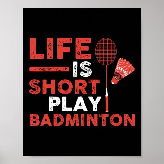 Shuttle Badminton Player Poster (Vorne)