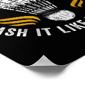 Shuttle Badminton Player Poster (Ecke)