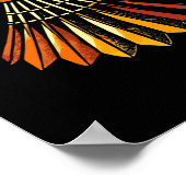 Shuttle Badminton Player Poster (Ecke)