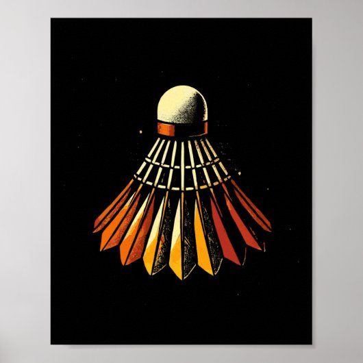 Shuttle Badminton Player Poster (Vorne)