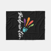 Shuttle Badminton Player Racket Sports Coach Team Fleecedecke (Vorderseite (Horizontal))