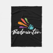 Shuttle Badminton Player Racket Sports Coach Team Fleecedecke (Vorderseite)