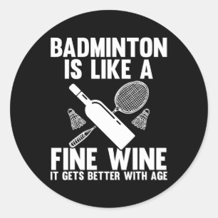 Shuttle Badminton Player Runder Aufkleber